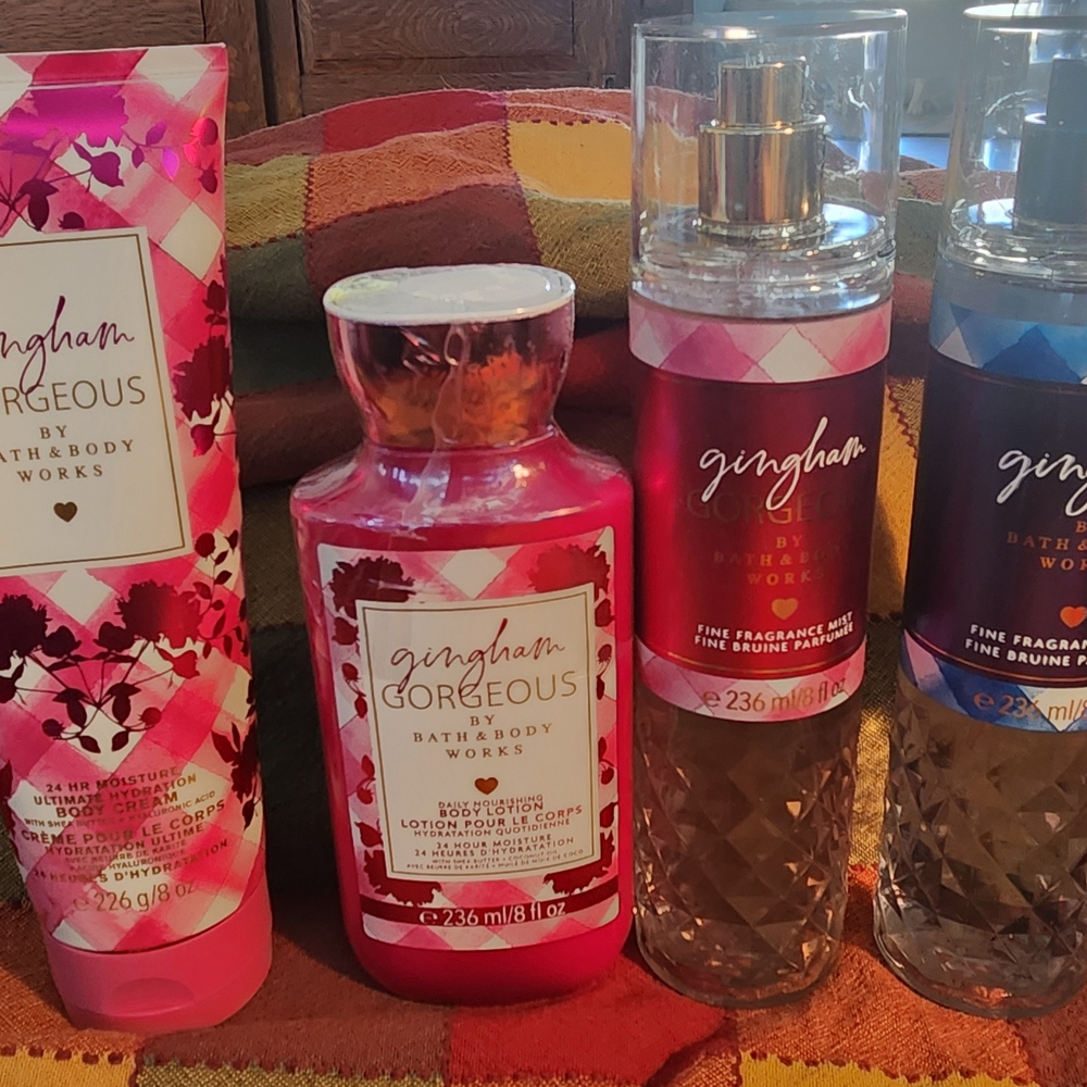 Bath & Body Works Gingham Gorgeous Pink Body Lotion & Fragrance Mist